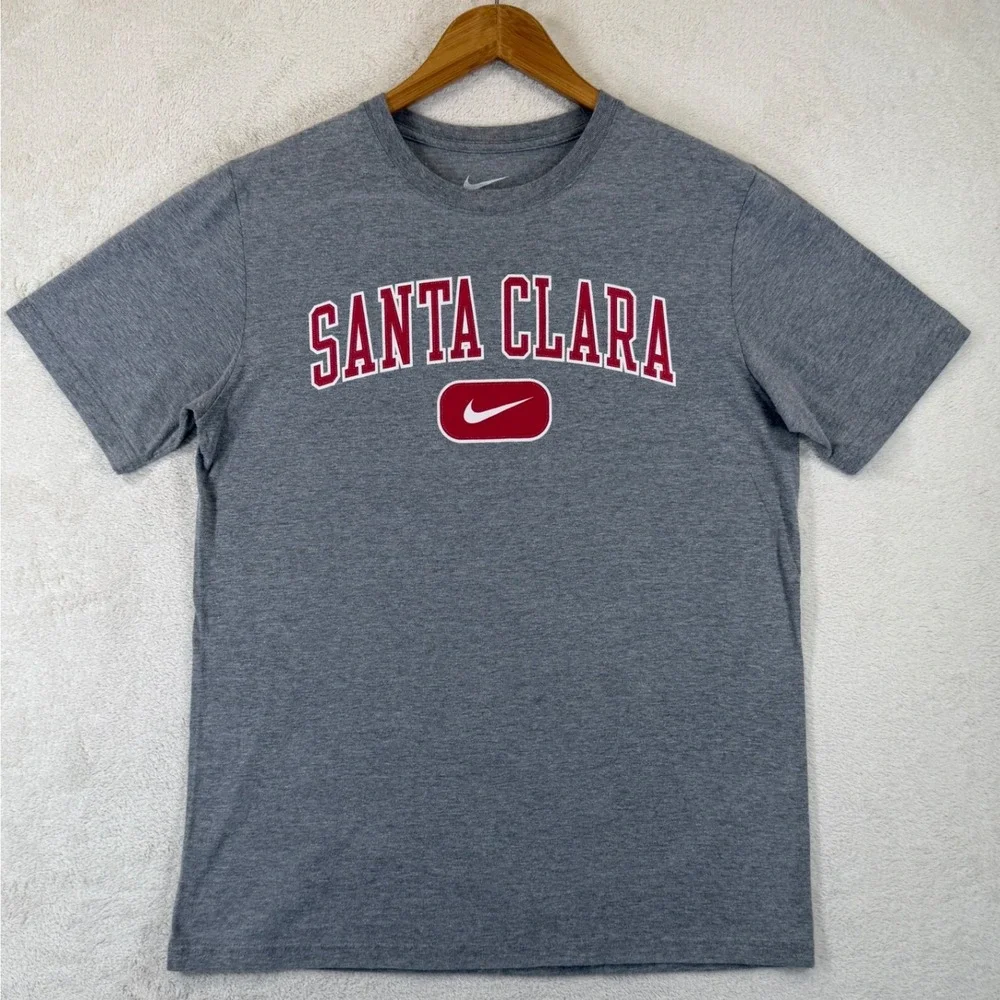 Nike Santa Clara University Broncos T-Shirt Mens Medium Gray Short Sleeve Tee